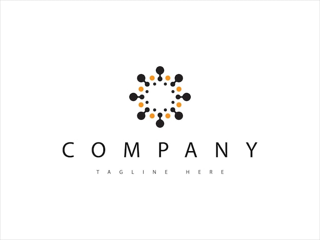 tecnología de círculo de conexión resumen diseño de logotipo moderno