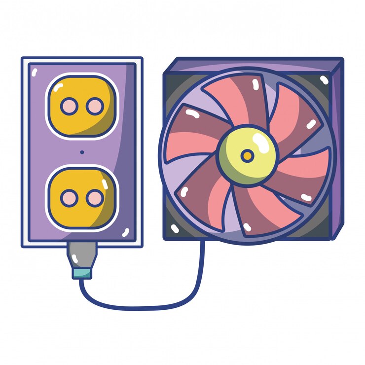 Vector tecnología de computación de dibujos animados