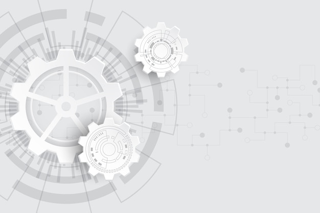 Vector tecnología en el concepto de ingeniería mecánica.