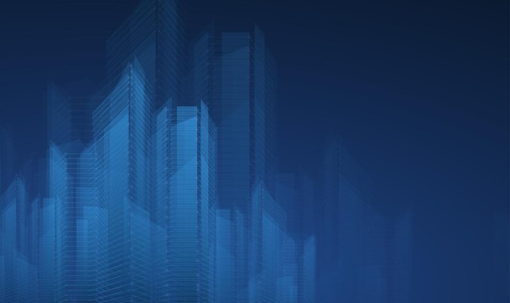 Tecnología de construcción de fondo digital de la ciudad inteligente arquitectura futurista