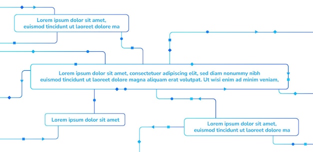 Vector tecnología de cuadro de texto vectorial con ruta de datos