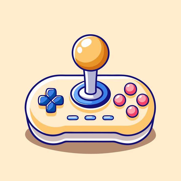 Vector tecnología deportiva de juegos de joystick