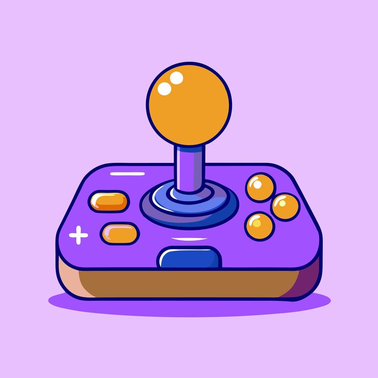 Vector tecnología deportiva de juegos de joystick