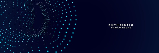 Tecnología digital azul oscuro estandarte gradiente web fondo medio tono marco de círculo telón de fondo geométrico