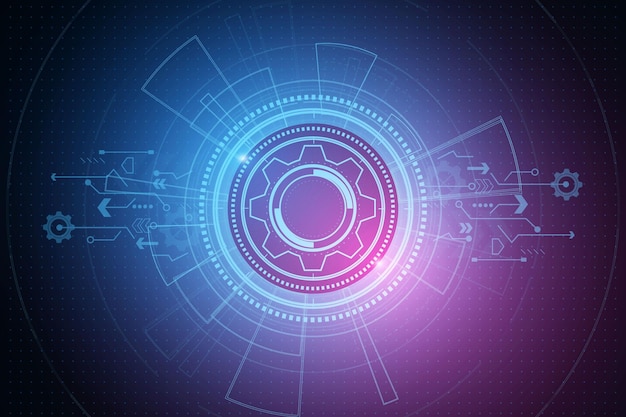 tecnología digital e ingeniería concepto de telecomunicaciones digitales Hitech tecnología futurista backgro