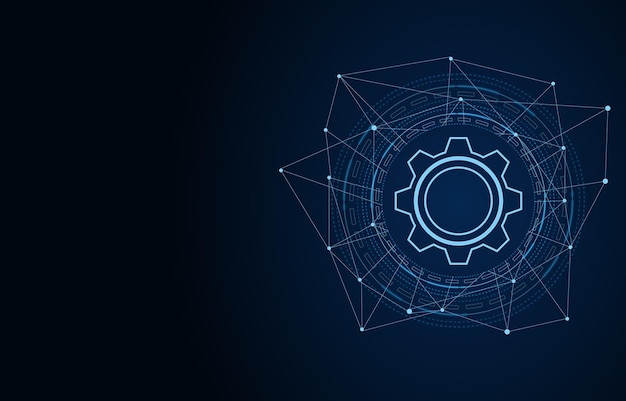 tecnología digital e ingeniería concepto de telecomunicaciones digitales Hitechfuturistic