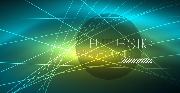 Tecnología digital fondo abstracto neón diseño geométrico líneas brillantes abstractas fondo tecnológico colorido forma futurista