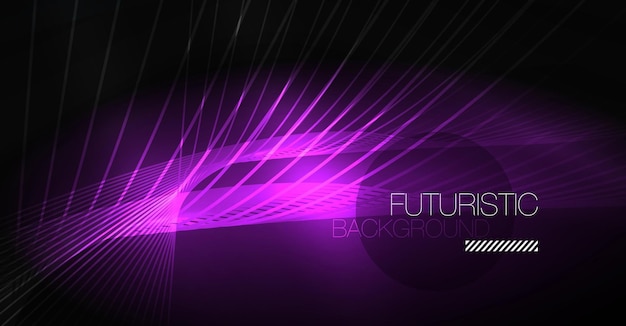 Tecnología digital fondo abstracto neón diseño geométrico líneas brillantes abstractas fondo tecnológico colorido forma futurista