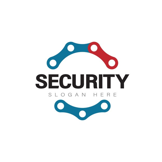 Tecnología de diseño de vectores de tecnología de logotipo de seguridad de cadena