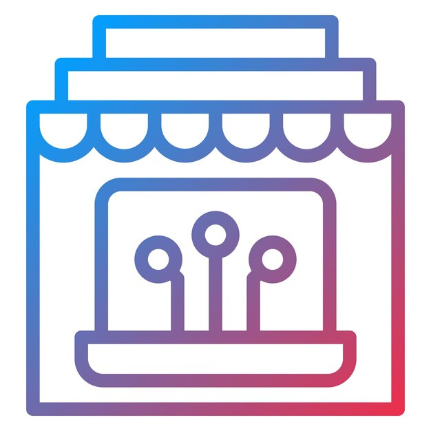 Tecnología de diseño vectorial Merchandising Icon Style