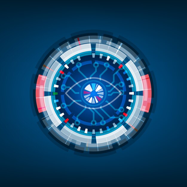 Tecnología de escaneo del iris, ojo de retina.