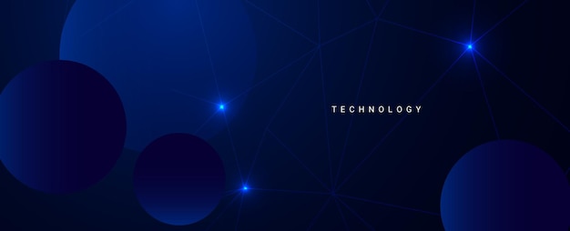 Tecnología y espacio patrón fondo azul oscuro brillante