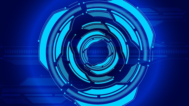 tecnología estética vector de fondo azul