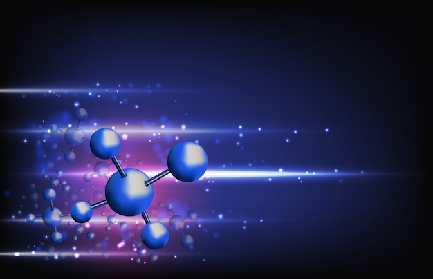 Tecnología de fondo abstracto de moléculas de grupo, ilustración