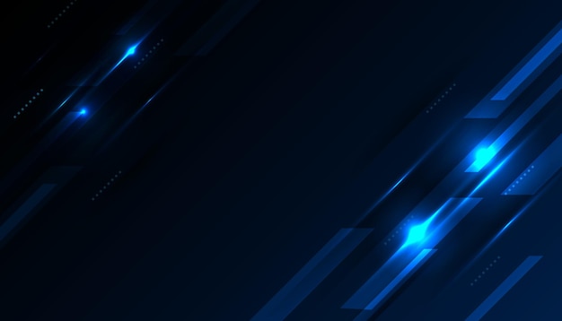 Tecnología de fondo azul abstracto e ilustración de vector de concepto de alta tecnología