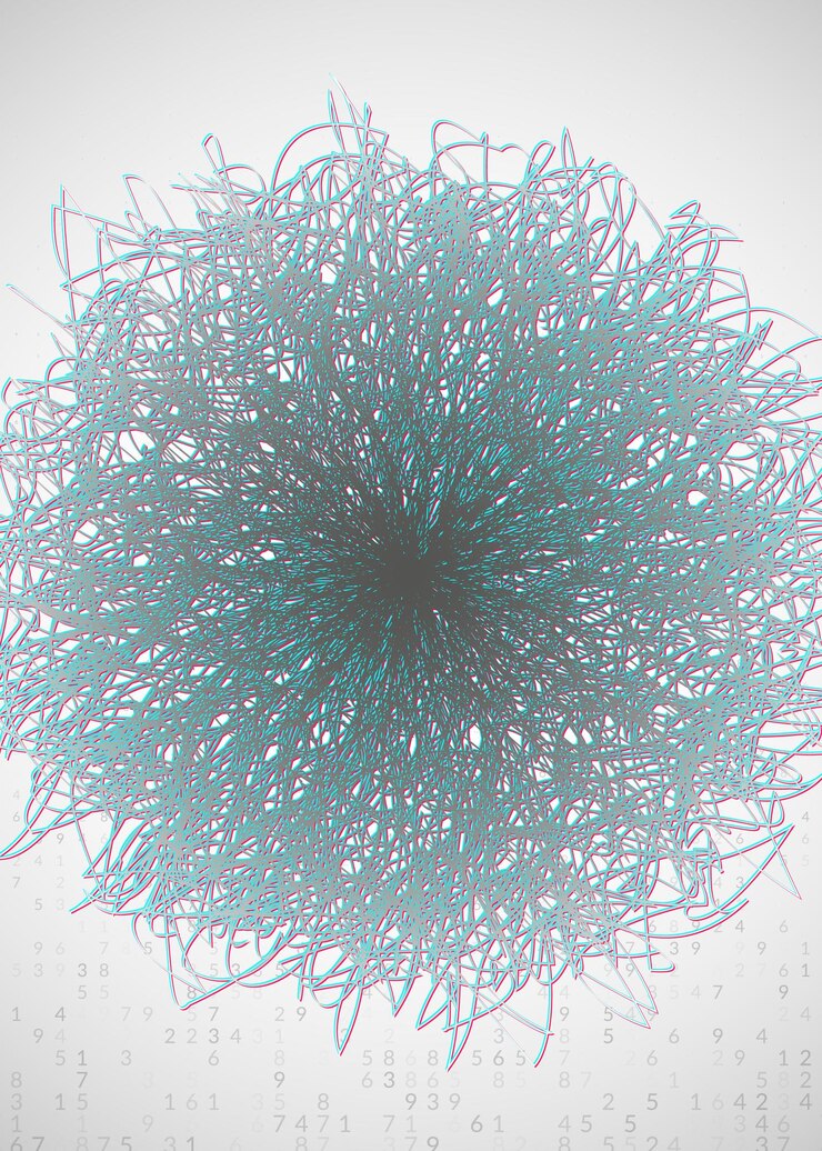 Vector tecnología de fondo de big data para visualización artificial en