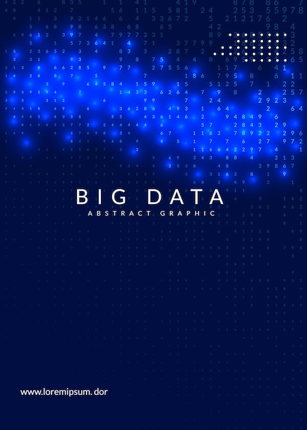 Vector tecnología de fondo de big data para visualización artificial en