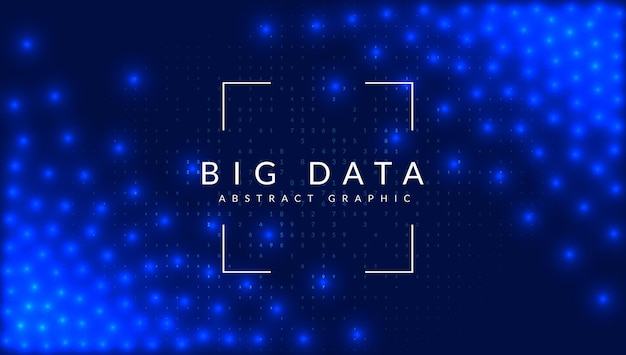 Vector tecnología de fondo de big data para visualización artificial en