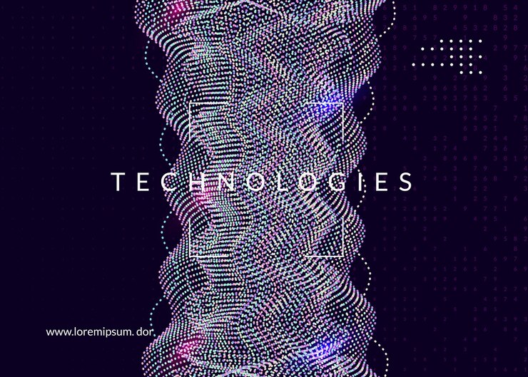 Vector tecnología de fondo de big data para visualización artificial en
