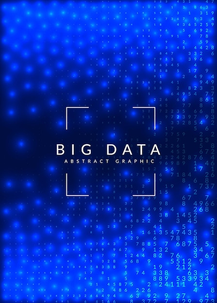 Vector tecnología de fondo de big data para visualización artificial en