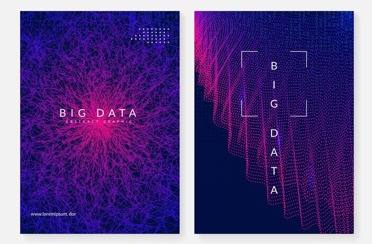 Vector tecnología de fondo de big data para visualización artificial en