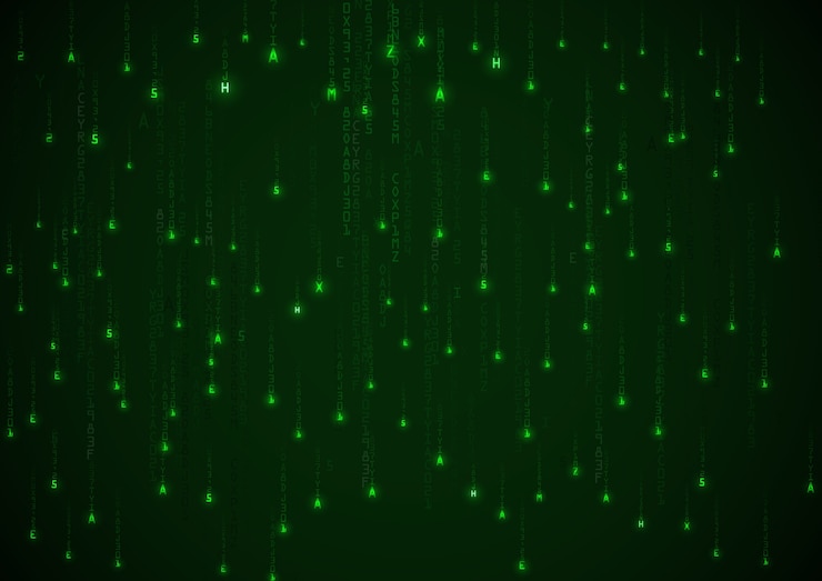 Vector tecnología de fondo de código binario