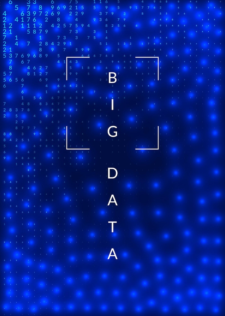 Vector tecnología de fondo de computación cuántica para visualización de big data