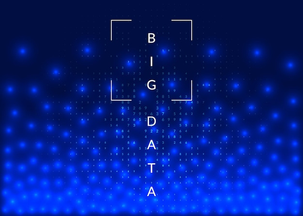 Tecnología de fondo de inteligencia artificial para big data vis