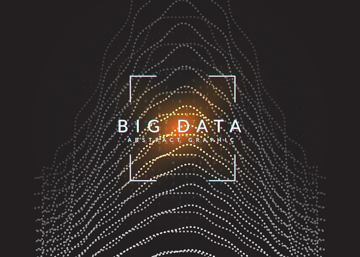 Vector tecnología de fondo de inteligencia artificial para big data vis
