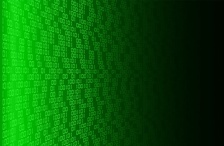 Vector tecnología futura del código binario verde cibernético