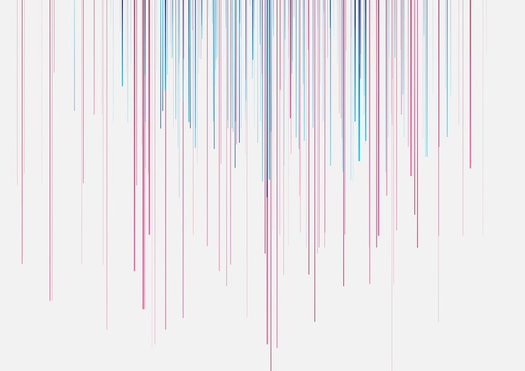 Vector tecnología futurista diseño gráfico moderno con líneas azules y púrpuras fondo geométrico abstracto ilustración mínima vectorial
