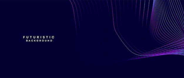 tecnología futurista visualización de datos de la era digital fondo de bandera de tecnología futura azul