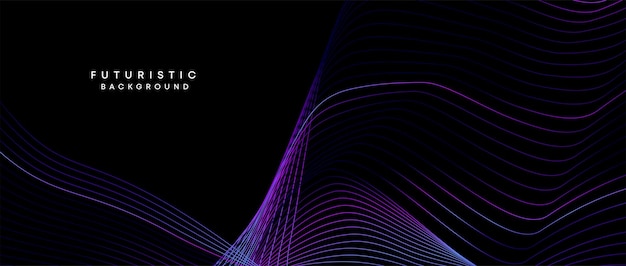 tecnología futurista visualización de datos de la era digital fondo de bandera de tecnología futura azul