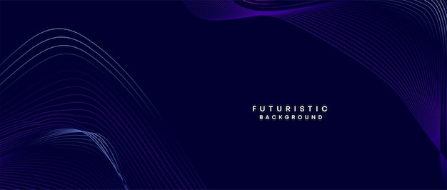 tecnología futurista visualización de datos de la era digital fondo de bandera de tecnología futura azul