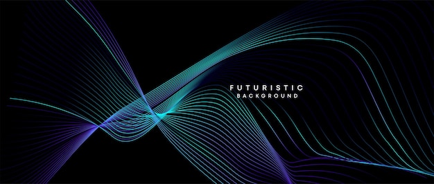 tecnología futurista visualización de datos de la era digital fondo de bandera de tecnología futura azul
