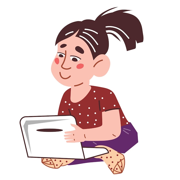 Tecnología en la generación nativa digital de niños vector aislado