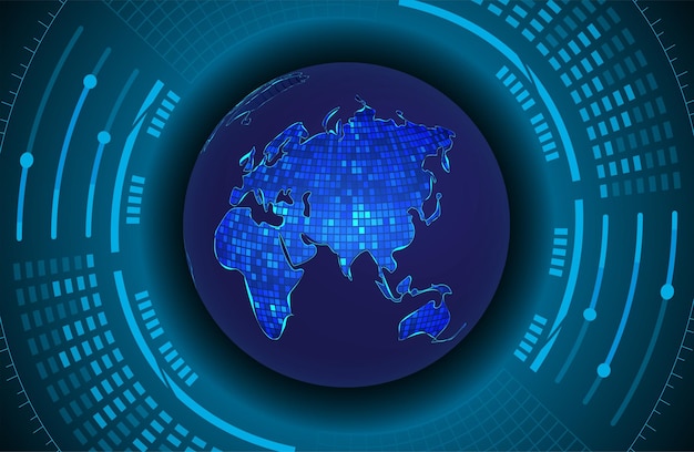 tecnología del globo mundial