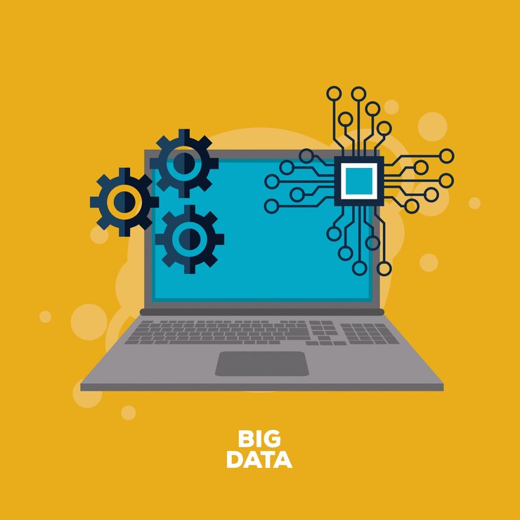 Vector tecnología de los grandes datos
