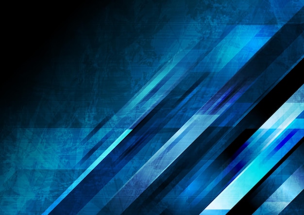 Tecnología grunge azul oscuro fondo geométrico abstracto