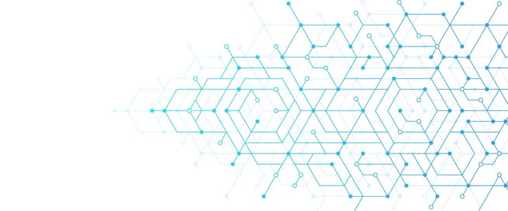 Vector tecnología hexágonos conexión datos digitales y concepto de big data