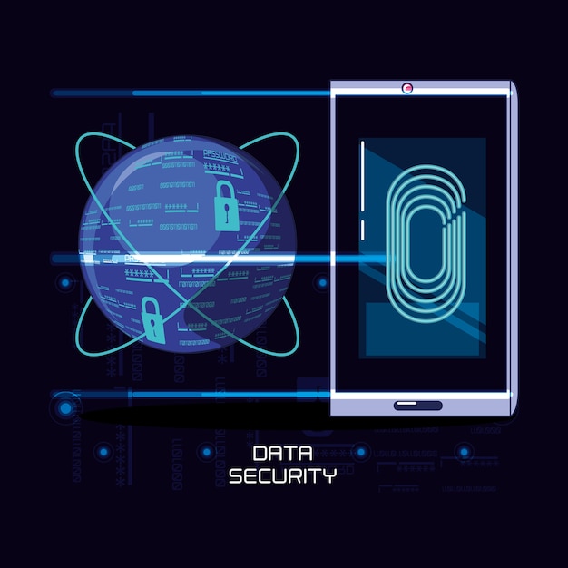 tecnología de huellas digitales de seguridad de datos