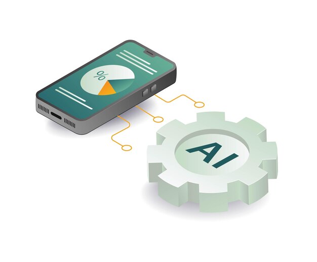 tecnología de IA con aplicaciones para teléfonos inteligentes