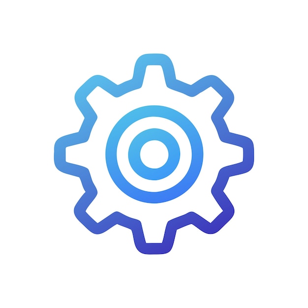 Tecnología de iconos de engranajes de configuración y vector de interfaz de usuario para sitios web de interfaz del usuario y aplicaciones móviles