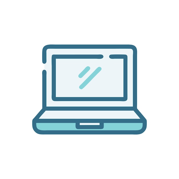 Tecnología de íconos de portátiles y vector de dispositivos para sitios web de interfaz de usuario y aplicaciones móviles