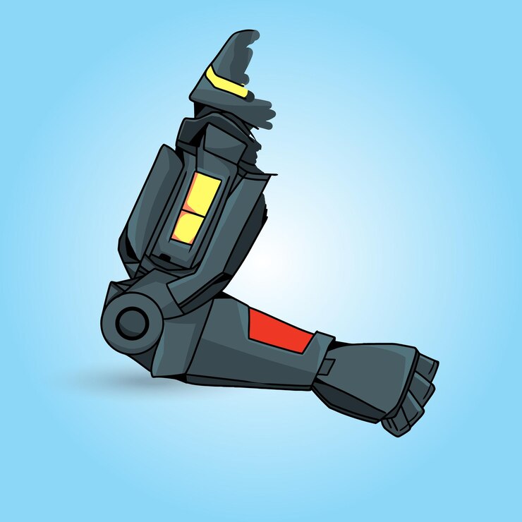 Vector tecnología de ilustración vectorial 3d de mano robótica