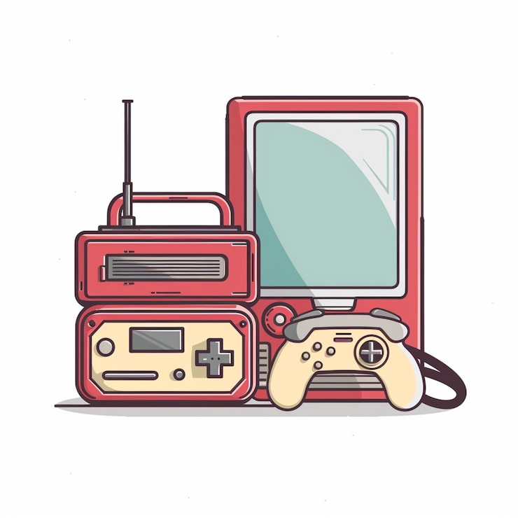 Vector tecnología de ilustración vectorial dispositivo gadget conjunto digital diseño moderno icono móvil plano