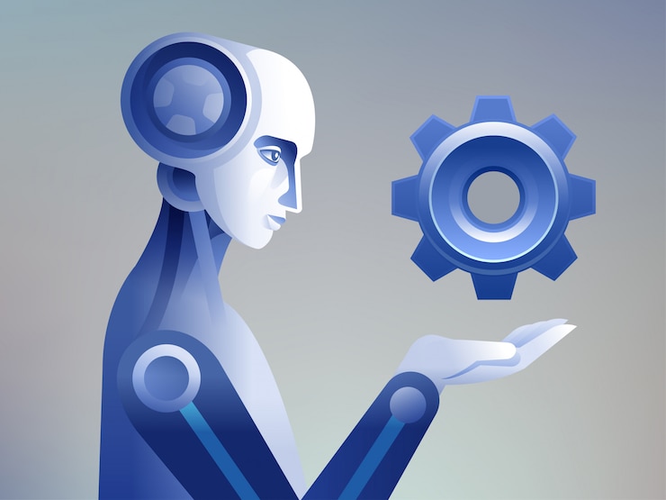 Vector tecnología de inteligencia artificial