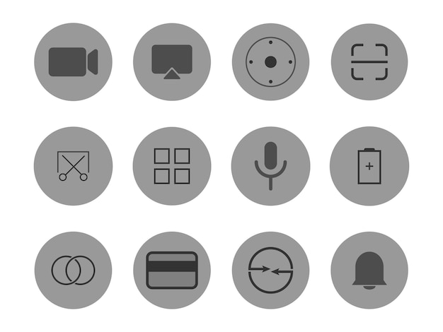 Tecnología de interfaz de usuario de ilustración vectorial Conjunto de íconos para el diseño