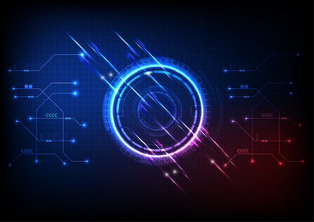 Tecnología de juego azul claro púrpura