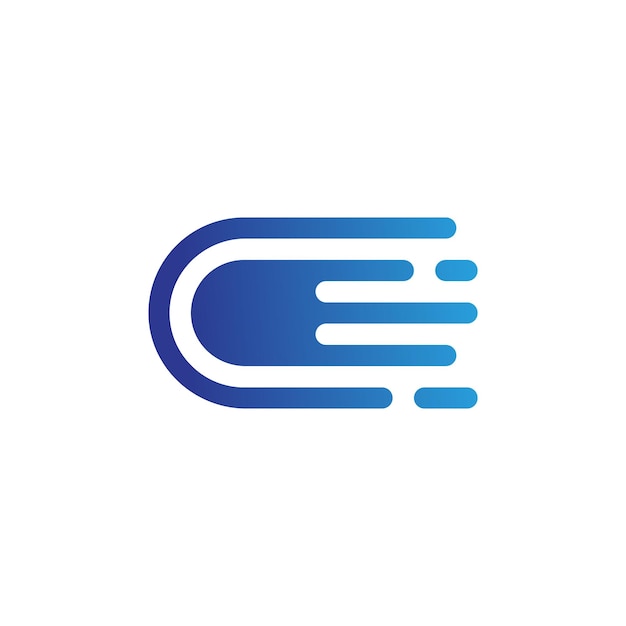 Tecnología de la letra C diseño rápido de logotipo